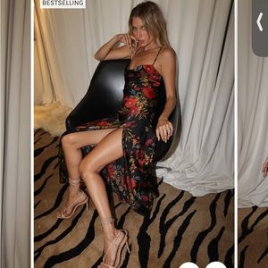 12th tribe black floral dress